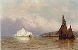 William Bradford Canvas Paintings - Labrador Fishing Settlement